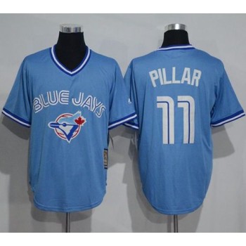 Blue Jays #11 Kevin Pillar Light Blue Cooperstown Throwback Stitched MLB Jersey