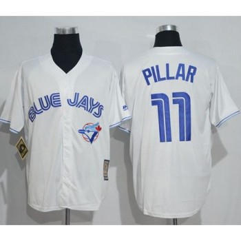 Blue Jays #11 Kevin Pillar White Cooperstown Throwback Stitched MLB Jersey Blue Jays #11 Kevin Pillar White Cooperstown Throwback Stitched MLB Jersey