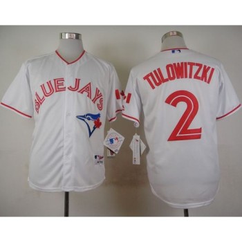 Blue Jays #2 Troy Tulowitzki White 2015 Canada Day Stitched MLB Jersey