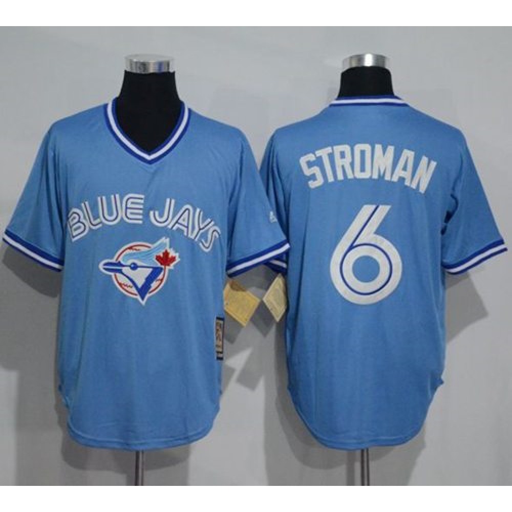 Blue Jays #6 Marcus Stroman Light Blue Cooperstown Throwback Stitched MLB Jersey