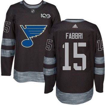 Blues #15 Robby Fabbri Black 1917-2017 100th Anniversary Stitched NHL Jersey Blues #15 Robby Fabbri Black 1917-2017 100th Anniversary Stitched NHL Jersey