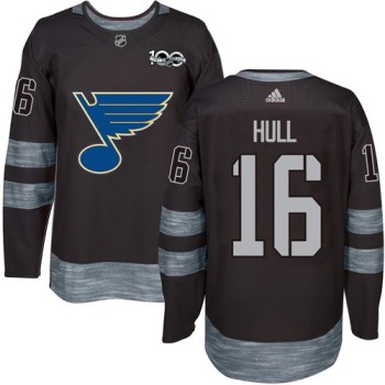 Blues #16 Brett Hull Black 1917-2017 100th Anniversary Stitched NHL Jersey Blues #16 Brett Hull Black 1917-2017 100th Anniversary Stitched NHL Jersey