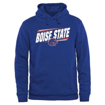 Boise State Broncos Double Bar Pullover Hoodie Royal Boise State Broncos Double Bar Pullover Hoodie Royal