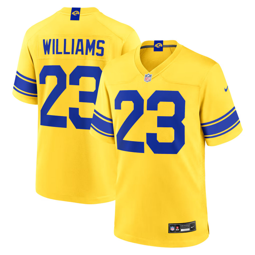 Men's Los Angeles Rams #23 Kyren Williams Nike Classic Sol Game Jersey