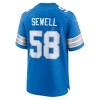 Men's Detroit Lions #58 Penei Sewell Blue Game Jersey