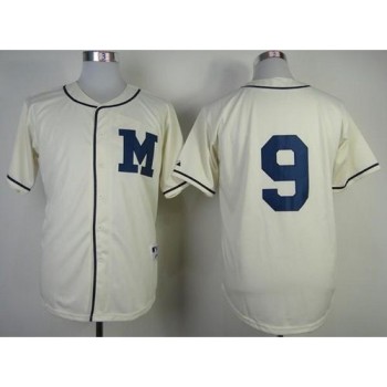 Brewers #9 Jean Segura Cream 1913 Turn Back The Clock Stitched MLB Jersey