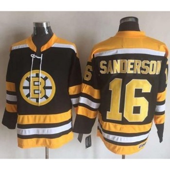 Bruins #16 Derek Sanderson Black/Yellow CCM Throwback New Stitched NHL Jersey Bruins #16 Derek Sanderson Black/Yellow CCM Throwback New Stitched NHL Jersey