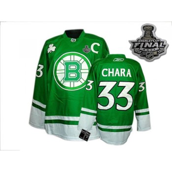 Bruins 2011 Stanley Cup Finals St Patty's Day #33 Zdeno Chara Green Youth Stitched NHL Jersey Bruins 2011 Stanley Cup Finals St Patty's Day #33 Zdeno Chara Green Youth Stitched NHL Jersey