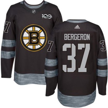 Bruins #37 Patrice Bergeron Black 1917-2017 100th Anniversary Stitched NHL Jersey Bruins #37 Patrice Bergeron Black 1917-2017 100th Anniversary Stitched NHL Jersey