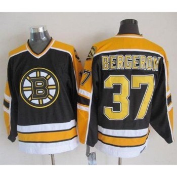 Bruins #37 Patrice Bergeron Black CCM Throwback New Stitched NHL Jersey Bruins #37 Patrice Bergeron Black CCM Throwback New Stitched NHL Jersey