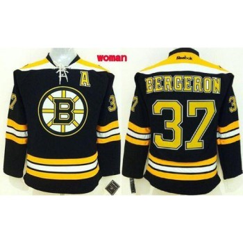 Bruins #37 Patrice Bergeron Black Home Women's Stitched NHL Jersey Bruins #37 Patrice Bergeron Black Home Women's Stitched NHL Jersey