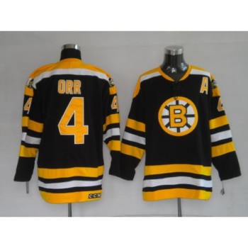 Bruins #4 Bobby Orr Stitched CCM Throwback Black NHL Jersey Bruins #4 Bobby Orr Stitched CCM Throwback Black NHL Jersey