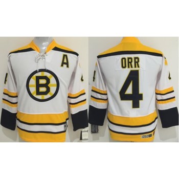 Bruins #4 Bobby Orr White CCM Youth Stitched NHL Jersey Bruins #4 Bobby Orr White CCM Youth Stitched NHL Jersey