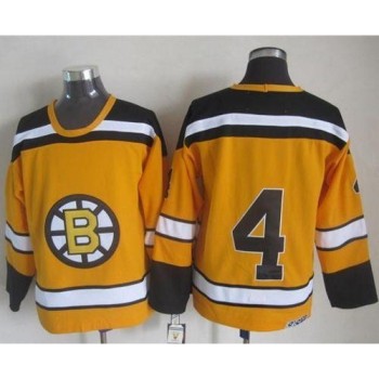 Bruins #4 Bobby Orr Yellow CCM Throwback Stitched NHL Jersey Bruins #4 Bobby Orr Yellow CCM Throwback Stitched NHL Jersey