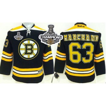 Bruins #63 Brad Marchand 2011 Stanley Cup Champions Patch Black Stitched Youth NHL Jersey Bruins #63 Brad Marchand 2011 Stanley Cup Champions Patch Black Stitched Youth NHL Jersey