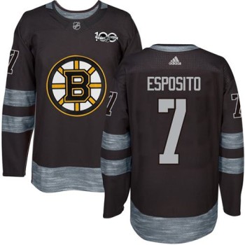 Bruins #7 Phil Esposito Black 1917-2017 100th Anniversary Stitched NHL Jersey Bruins #7 Phil Esposito Black 1917-2017 100th Anniversary Stitched NHL Jersey