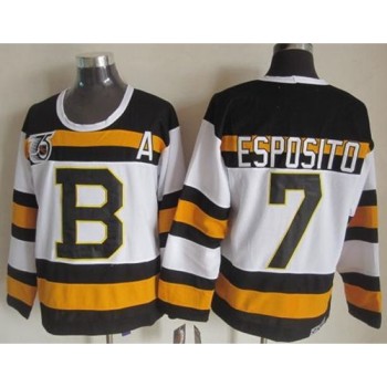Bruins #7 Phil Esposito White CCM Throwback 75TH Stitched NHL Jersey Bruins #7 Phil Esposito White CCM Throwback 75TH Stitched NHL Jersey