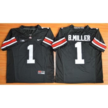 Buckeyes #1 Braxton Miller Black Limited Stitched NCAA Jersey