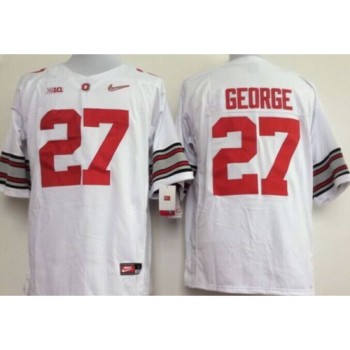 Buckeyes #27 Eddie George White Stitched NCAA Jersey