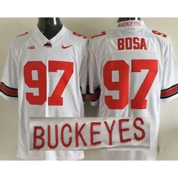 Buckeyes #97 Joey Bosa White Limited Stitched NCAA Jersey Buckeyes #97 Joey Bosa White Limited Stitched NCAA Jersey