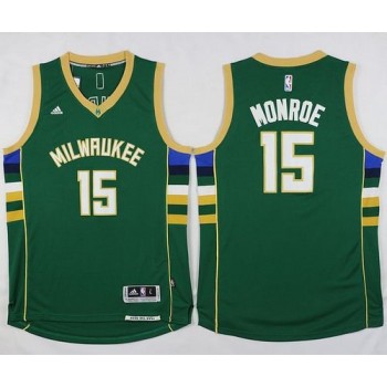Bucks #15 Greg Monroe Green Stitched NBA Jersey Bucks #15 Greg Monroe Green Stitched NBA Jersey