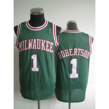 Bucks #1 Oscar Robertson Green Throwback Stitched NBA Jersey Bucks #1 Oscar Robertson Green Throwback Stitched NBA Jersey