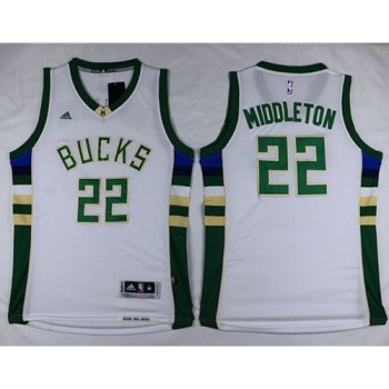 Bucks #22 Khris Middleton White Stitched NBA Jersey Bucks #22 Khris Middleton White Stitched NBA Jersey