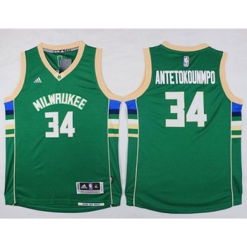 Bucks #34 Giannis Antetokounmpo Green Stitched Youth NBA Jersey Bucks #34 Giannis Antetokounmpo Green Stitched Youth NBA Jersey