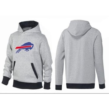 Buffalo Bills Logo Pullover Hoodie Grey & Black Buffalo Bills Logo Pullover Hoodie Grey & Black