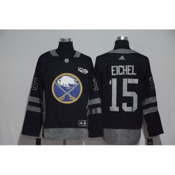 Buffalo Sabres #15 Jack Eichel Black Men's 1917-2017 100th Anniversary  Stitched NHL Jersey Buffalo Sabres #15 Jack Eichel Black Men's 1917-2017 100th Anniversary  Stitched NHL Jersey