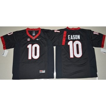 Bulldogs #10 Jacob Eason Black Limited Stitched NCAA Jersey