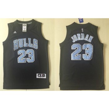 Bulls #23 Michael Jordan Black Diamond Fashion Stitched NBA Jersey Bulls #23 Michael Jordan Black Diamond Fashion Stitched NBA Jersey