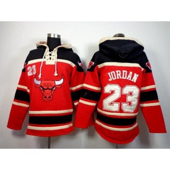Bulls #23 Michael Jordan Red Sawyer Hooded Sweatshirt NBA Hoodie Bulls #23 Michael Jordan Red Sawyer Hooded Sweatshirt NBA Hoodie