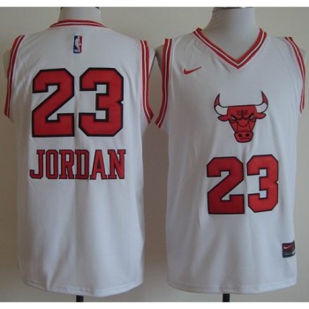 Bulls #23 Michael Jordan White New Fashion Stitched NBA Jersey Bulls #23 Michael Jordan White New Fashion Stitched NBA Jersey