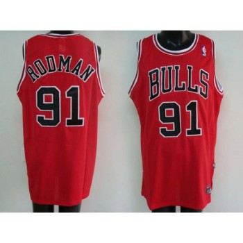 Bulls #91 Dennis Rodman Stitched Red NBA Jersey Bulls #91 Dennis Rodman Stitched Red NBA Jersey