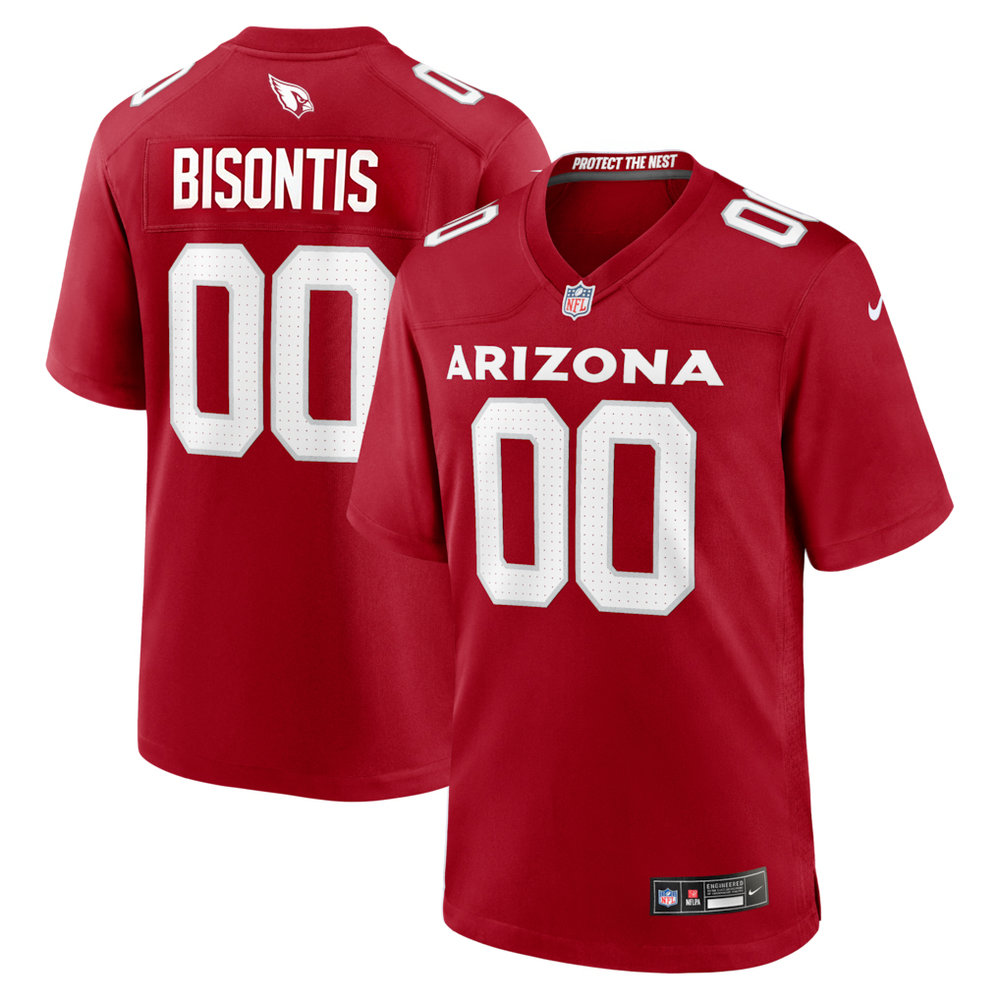 Men's Arizona Cardinals Chase Bisontis Red 2026 NFL Draft Game Jersey Men's Arizona Cardinals Chase Bisontis Red 2026 NFL Draft Game Jersey