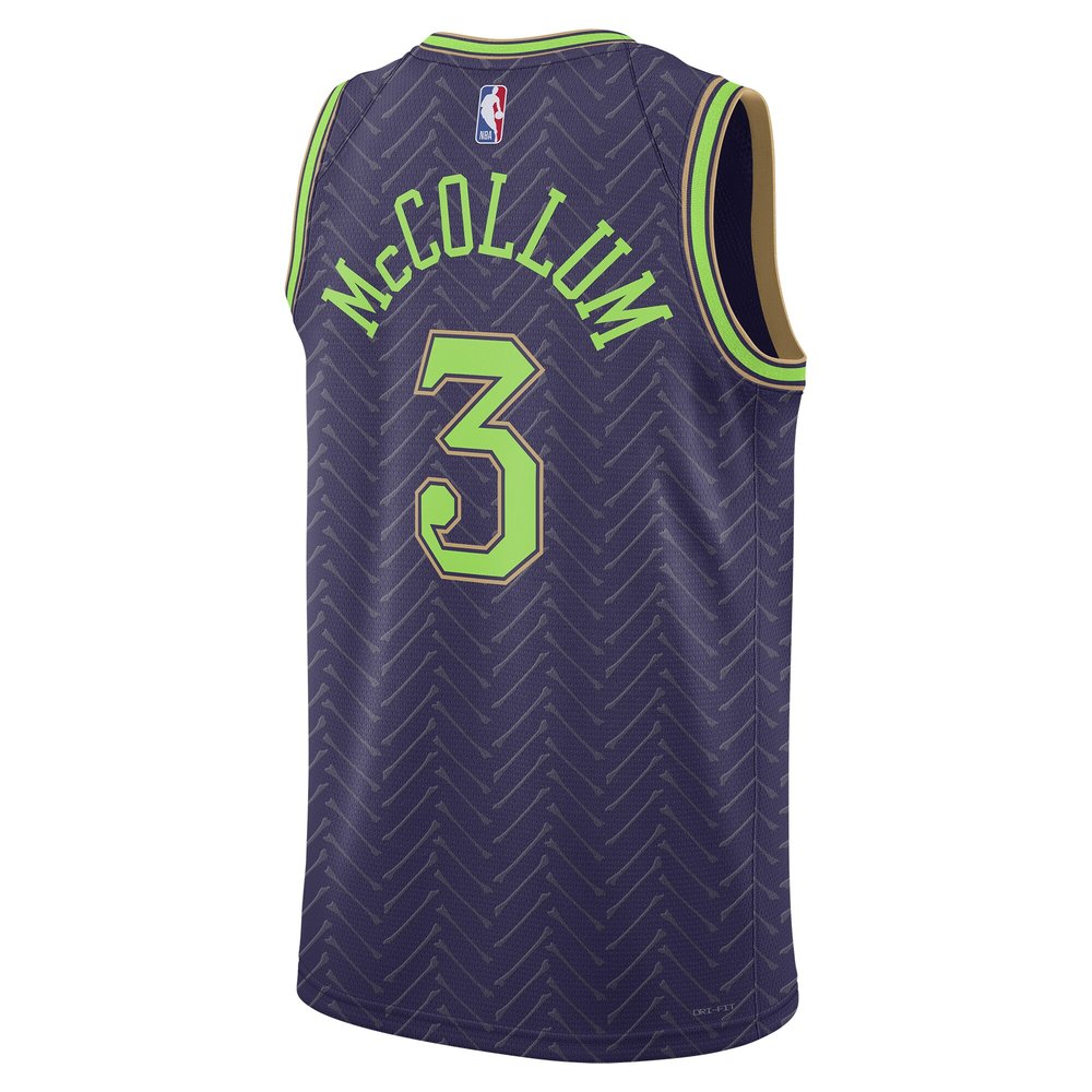 Unisex New Orleans Pelicans CJ McCollum Purple 2024/25 Swingman Player Jersey - City Edition