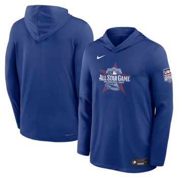 Men's 2026 MLB All-Star Game Nike Royal Authentic Collection Dri-FIT Long Sleeve Hooded T-Shirt