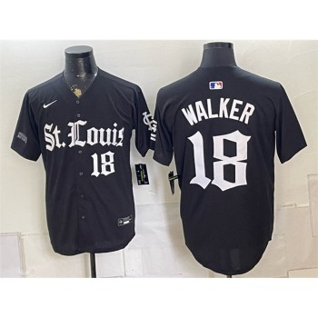 Men's St. Louis Cardinals #18 Jordan Walker Black 'Gothic Legacy Edition' Vapor Premier Limited Jersey