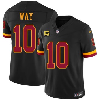 Men's Washington Commanders #10 Tress Way Black 2026 With 4-Star C Patch Vapor F.U.S.E. Limited Jersey Men's Washington Commanders #10 Tress Way Black 2026 With 4-Star C Patch Vapor F.U.S.E. Limited Jersey