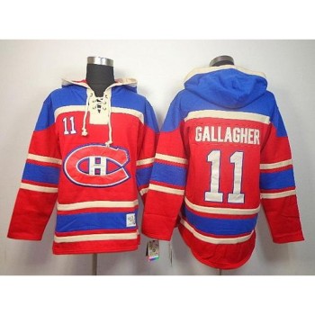 Canadiens #11 Brendan Gallagher Red Sawyer Hooded Sweatshirt Stitched NHL Jersey Canadiens #11 Brendan Gallagher Red Sawyer Hooded Sweatshirt Stitched NHL Jersey