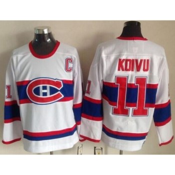 Canadiens #11 Saku Koivu White CCM Throwback Stitched NHL Jersey Canadiens #11 Saku Koivu White CCM Throwback Stitched NHL Jersey