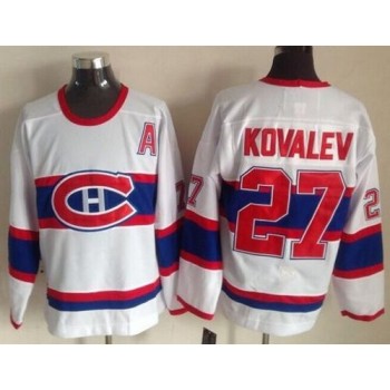 Canadiens #27 Alexei Kovalev White CCM Throwback Stitched NHL Jersey Canadiens #27 Alexei Kovalev White CCM Throwback Stitched NHL Jersey