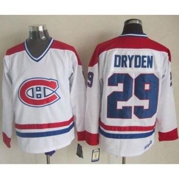 Canadiens #29 Ken Dryden White CH-CCM Throwback Stitched NHL Jersey Canadiens #29 Ken Dryden White CH-CCM Throwback Stitched NHL Jersey