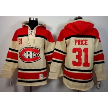 Canadiens #31 Carey Price Cream Sawyer Hooded Sweatshirt Stitched NHL Jersey Canadiens #31 Carey Price Cream Sawyer Hooded Sweatshirt Stitched NHL Jersey