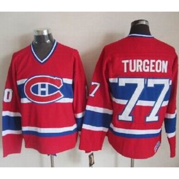 Canadiens #77 Pierre Turgeon Red CCM Throwback Stitched NHL Jersey Canadiens #77 Pierre Turgeon Red CCM Throwback Stitched NHL Jersey