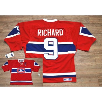 Canadiens #9 Henri Richard Stitched Red CH CCM Throwback NHL Jersey Canadiens #9 Henri Richard Stitched Red CH CCM Throwback NHL Jersey