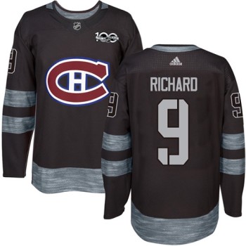 Canadiens #9 Maurice Richard Black 1917-2017 100th Anniversary Stitched NHL Jersey Canadiens #9 Maurice Richard Black 1917-2017 100th Anniversary Stitched NHL Jersey