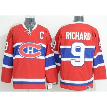 Canadiens #9 Maurice Richard Red CCM Throwback Stitched NHL Jersey Canadiens #9 Maurice Richard Red CCM Throwback Stitched NHL Jersey