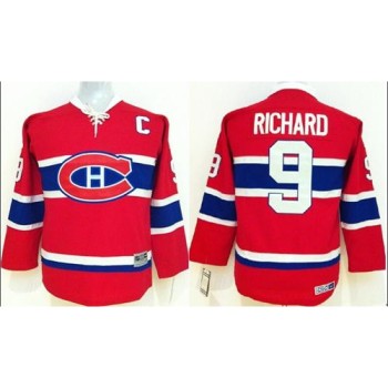 Canadiens #9 Maurice Richard Red CCM Throwback Stitched Youth NHL Jersey Canadiens #9 Maurice Richard Red CCM Throwback Stitched Youth NHL Jersey